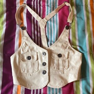 White button vest